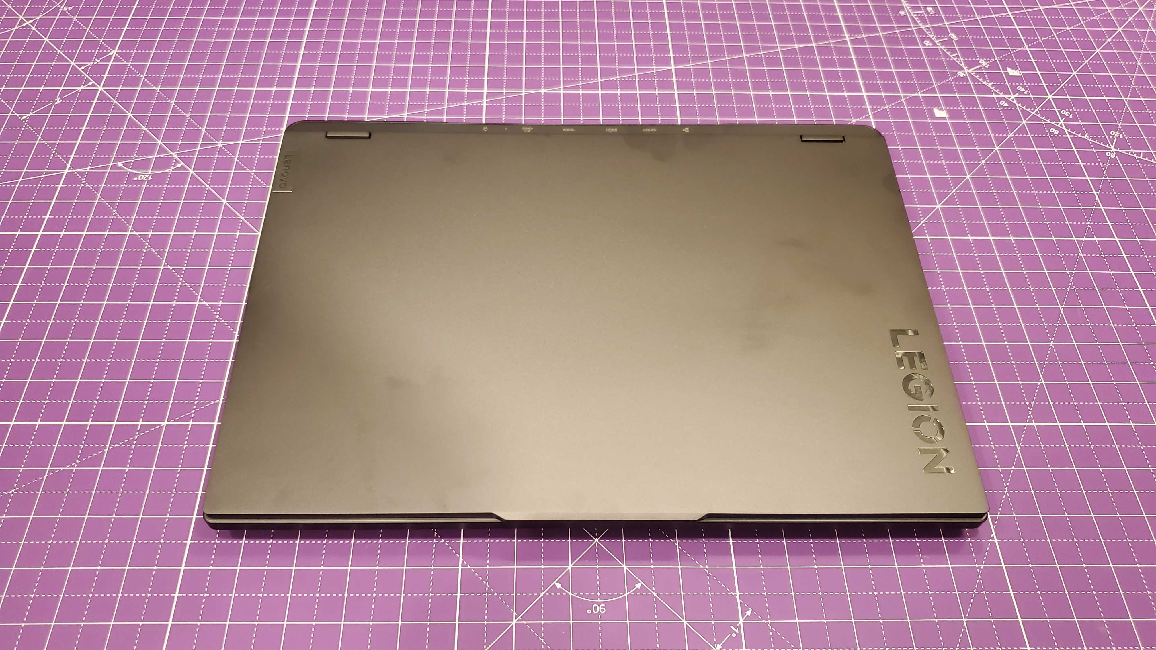 a closed black laptop