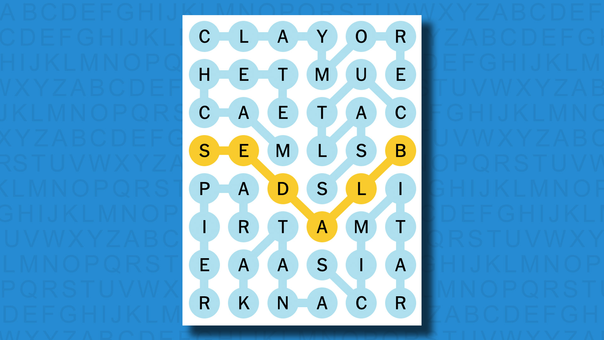 NYT Strands answers for game 140 on a blue background