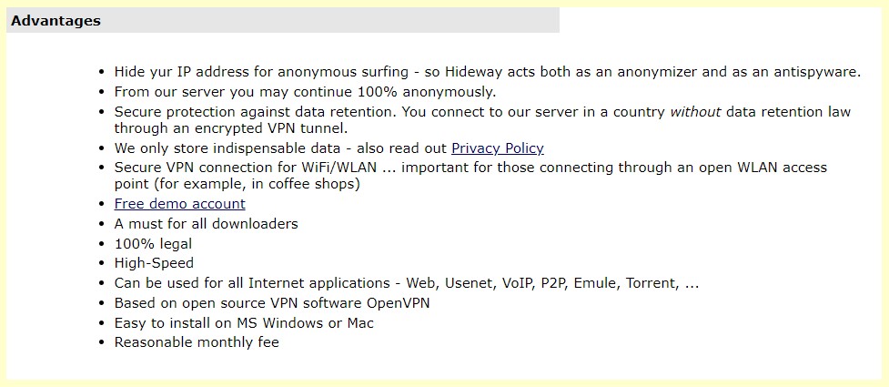 Hideway VPN