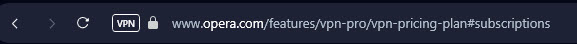 An image of the OperaVPN icon in the address bar.