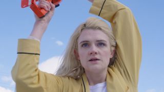 A woman looks menacingly towards the camera in Bad Things
