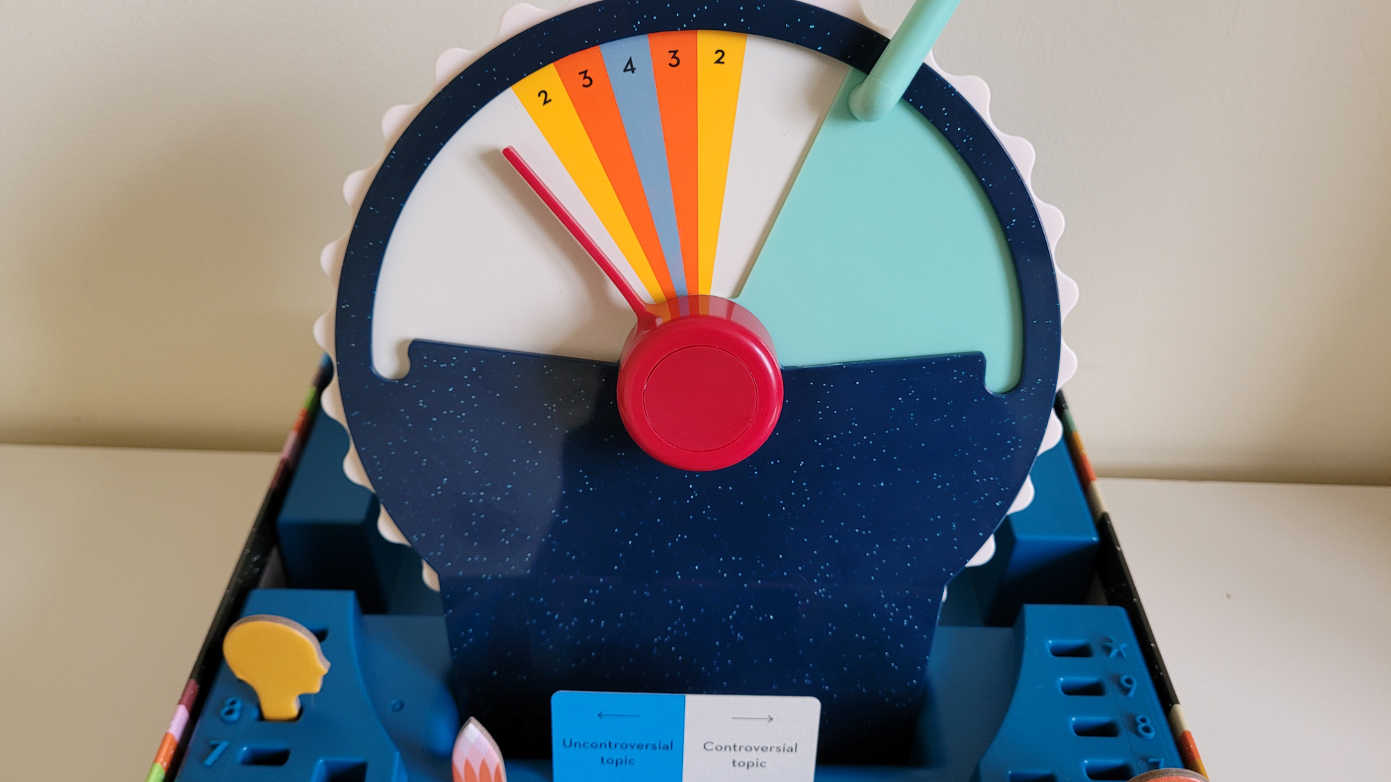 Close up of board from the Wavelength board game