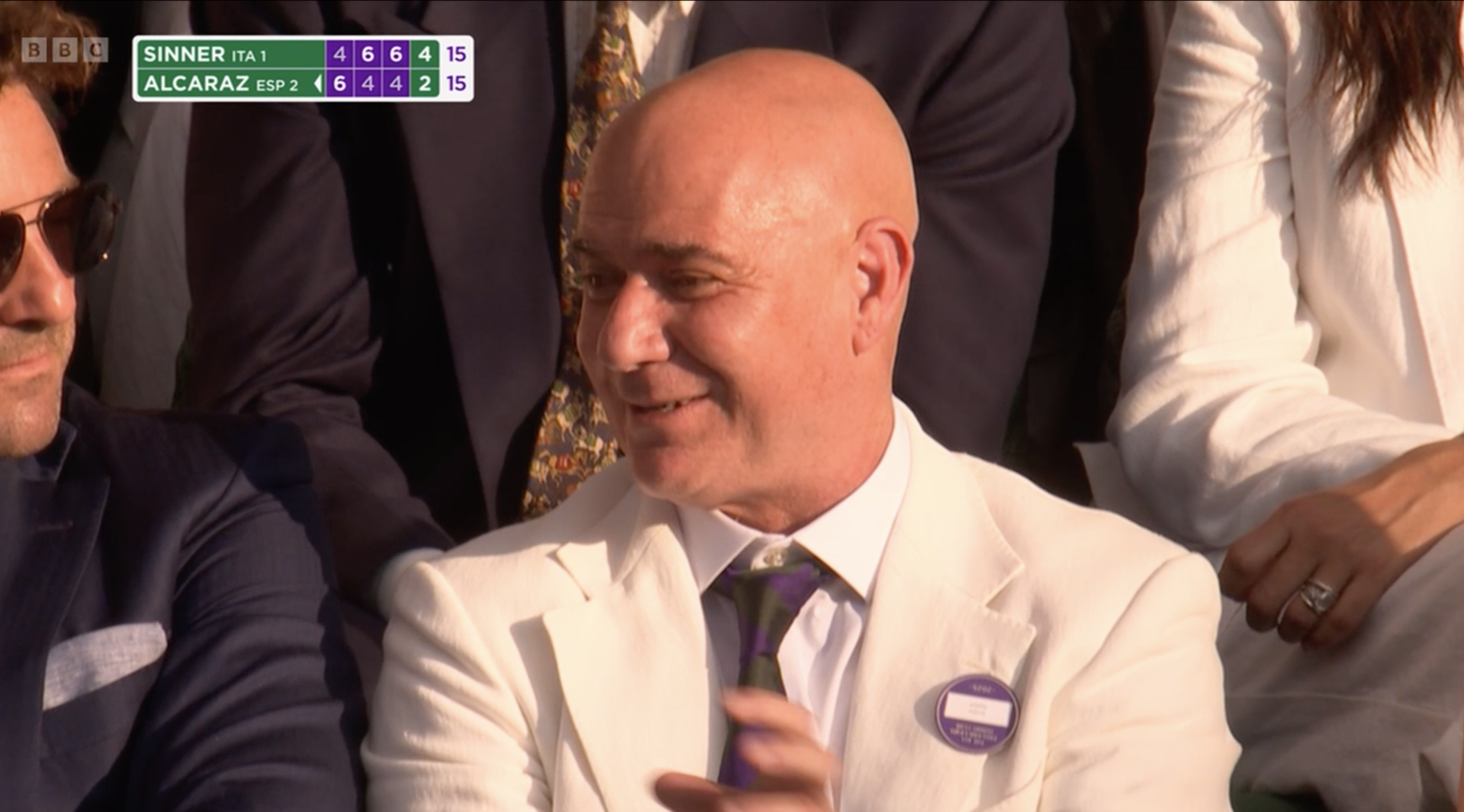 wimbledon LIVE: men's singles final 2025 Alcaraz vs Sinner &amp;ndash; Andre Agassi watches in the crowd