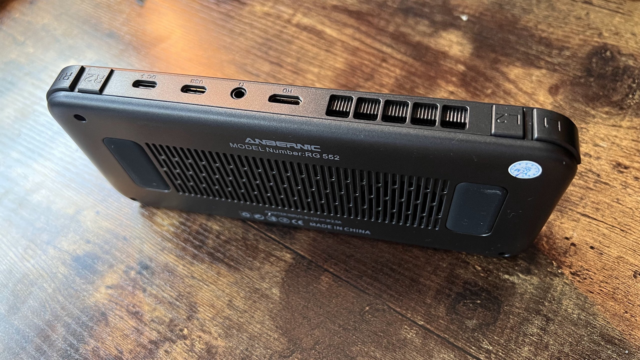 The Anbernic RG552 retro handheld