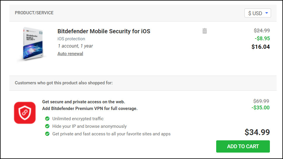 Bitdefender Mobile Security for iOS pricing
