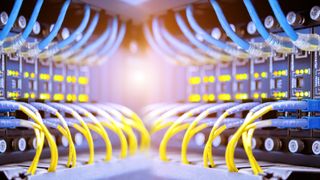 Two busy ethernet switches side by side
