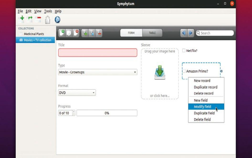 screenshot of symphytum