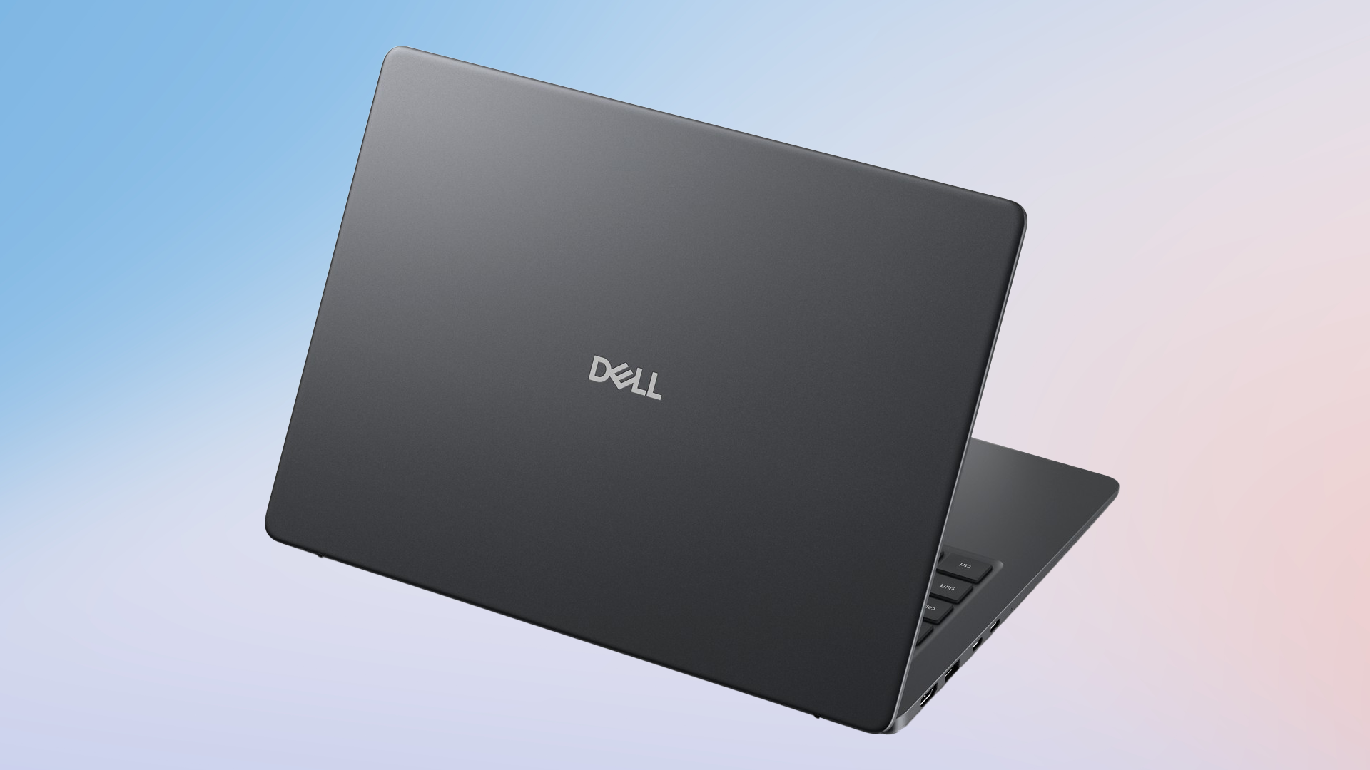 Dell Pro 5 laptop view from rear showing lid and XPS logo