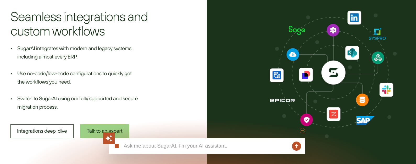 SugarAI integrations