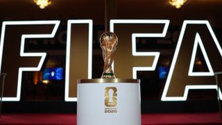 A detailed view of the FIFA World Cup Trophy during the VIP Welcome Reception ahead of the FIFA World Cup 2026 Official Draw at John F. Kennedy Center for the Performing Arts on December 04, 2025 