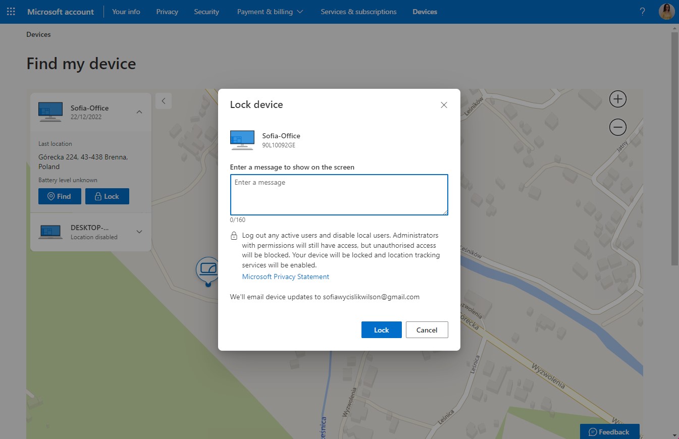 Windows 11 Find My Device