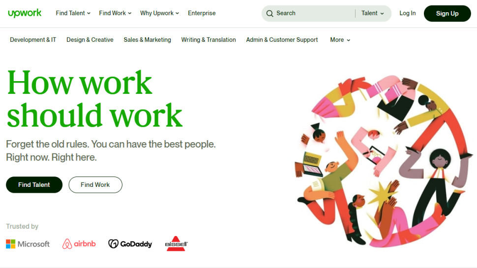 Upwork website screenshot.