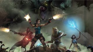 Lara Croft and the other playable characters in Temple of Osiris