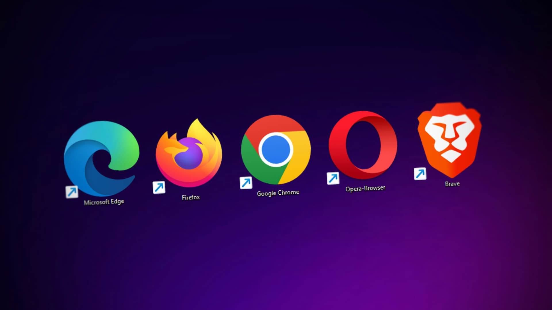 A row of web browser icons.