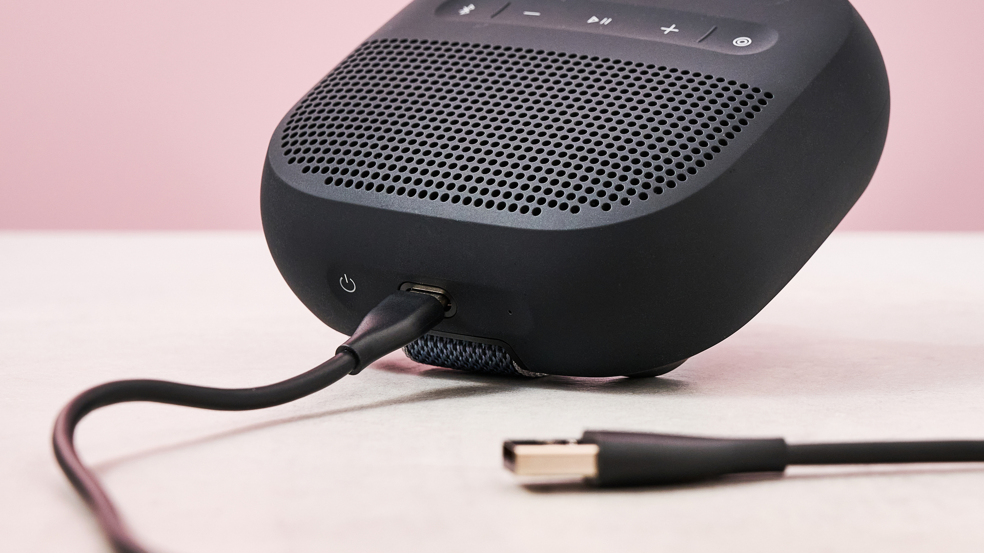 USB-C cable inserted into the Bose SoundLink Micro Gen 2