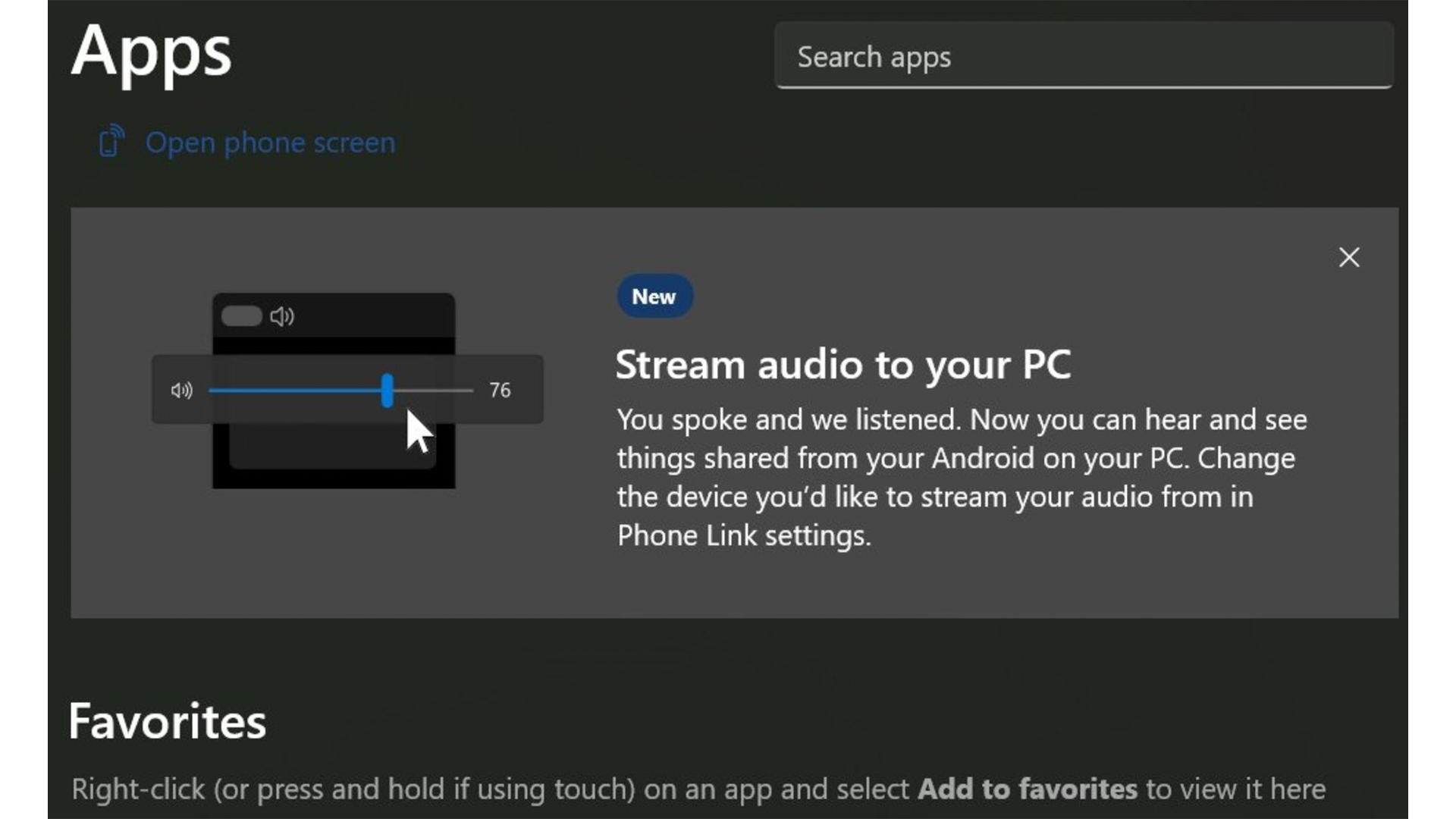 Phone Link audio feature in Windows 11