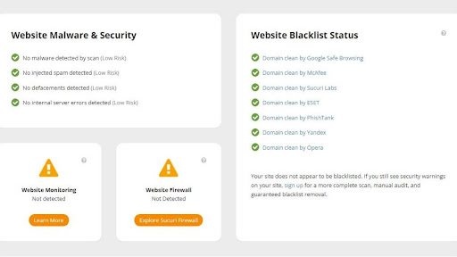 Sucuri Sitecheck
