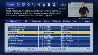 Sky+ HD TV Guide gets 'undelete' feature