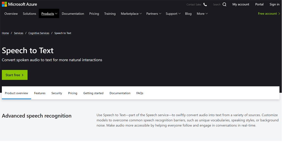 Microsoft Azure Speech to Text review