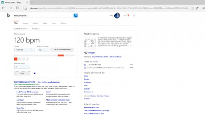 New ideas at Bing like this metronome or the built-in guitar tuner will get tested out with a fraction of users