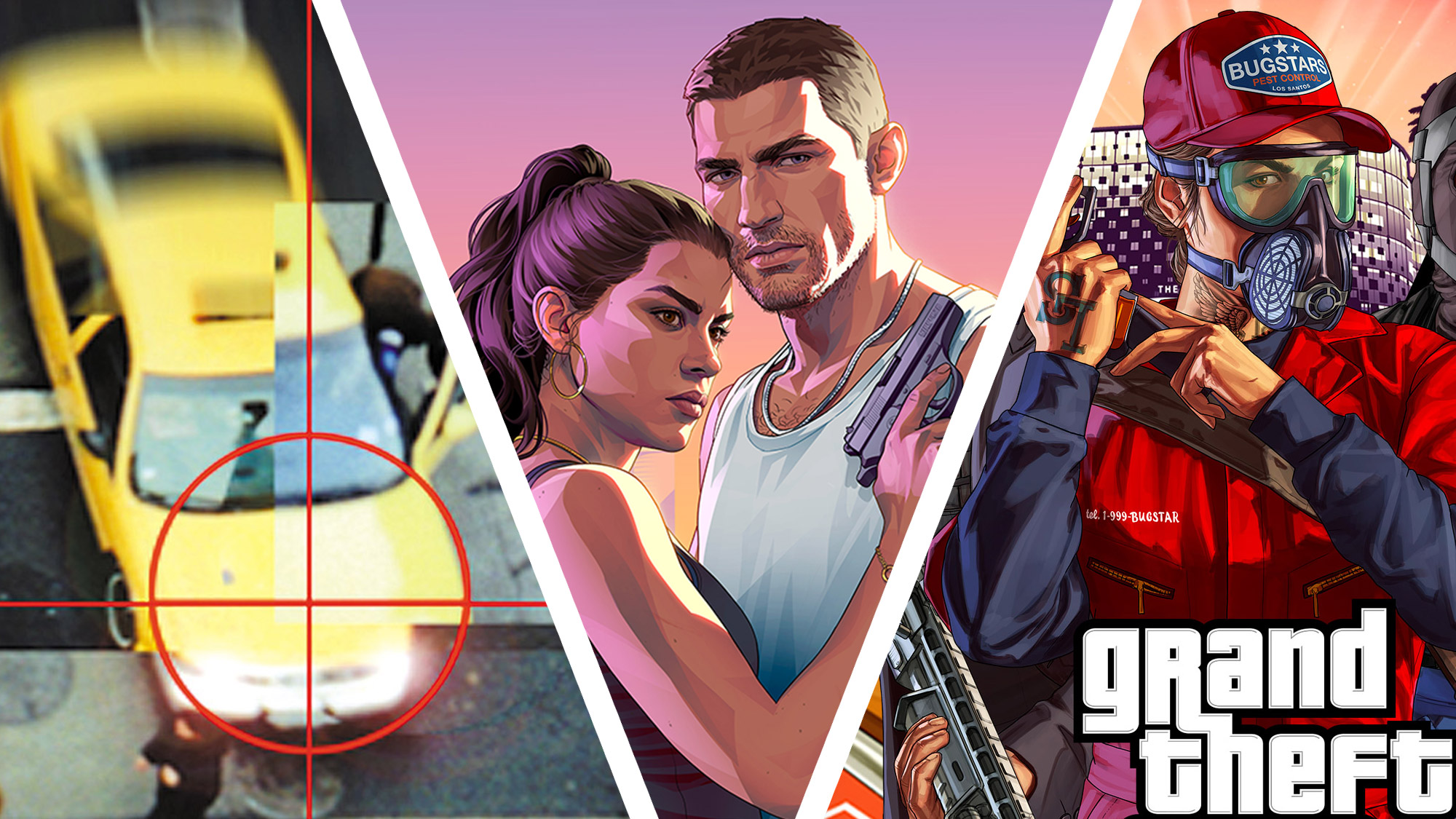 A collage of GTA covers 