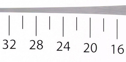 Resolution chart cropped