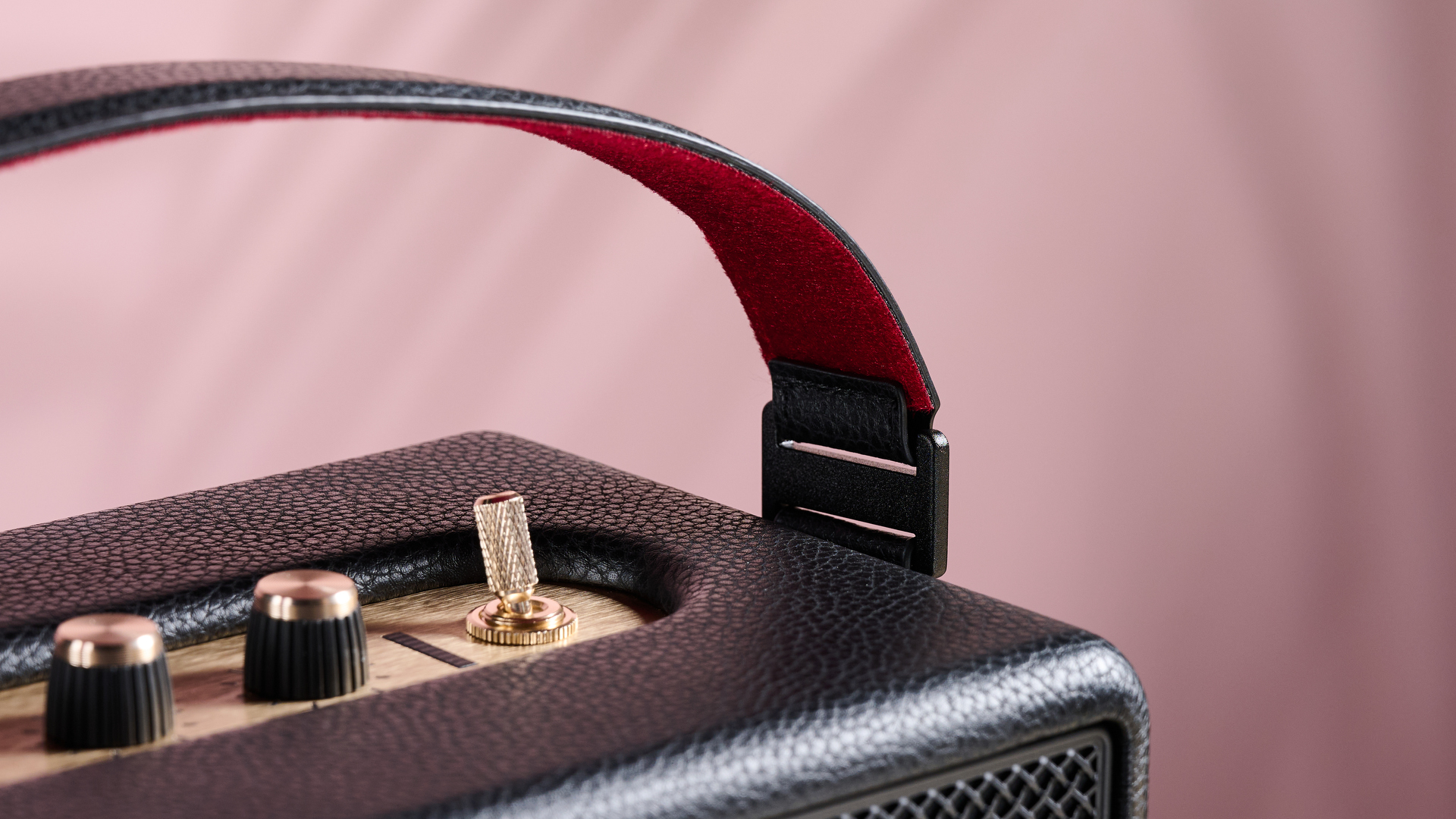 Marshall Kilburn III red velvet strap