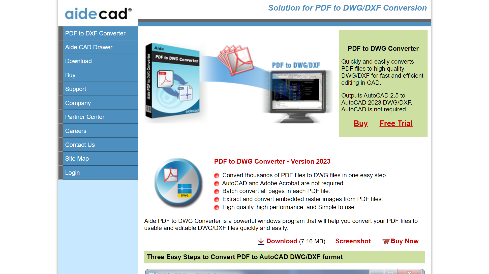 Website screenshot for AideCAD