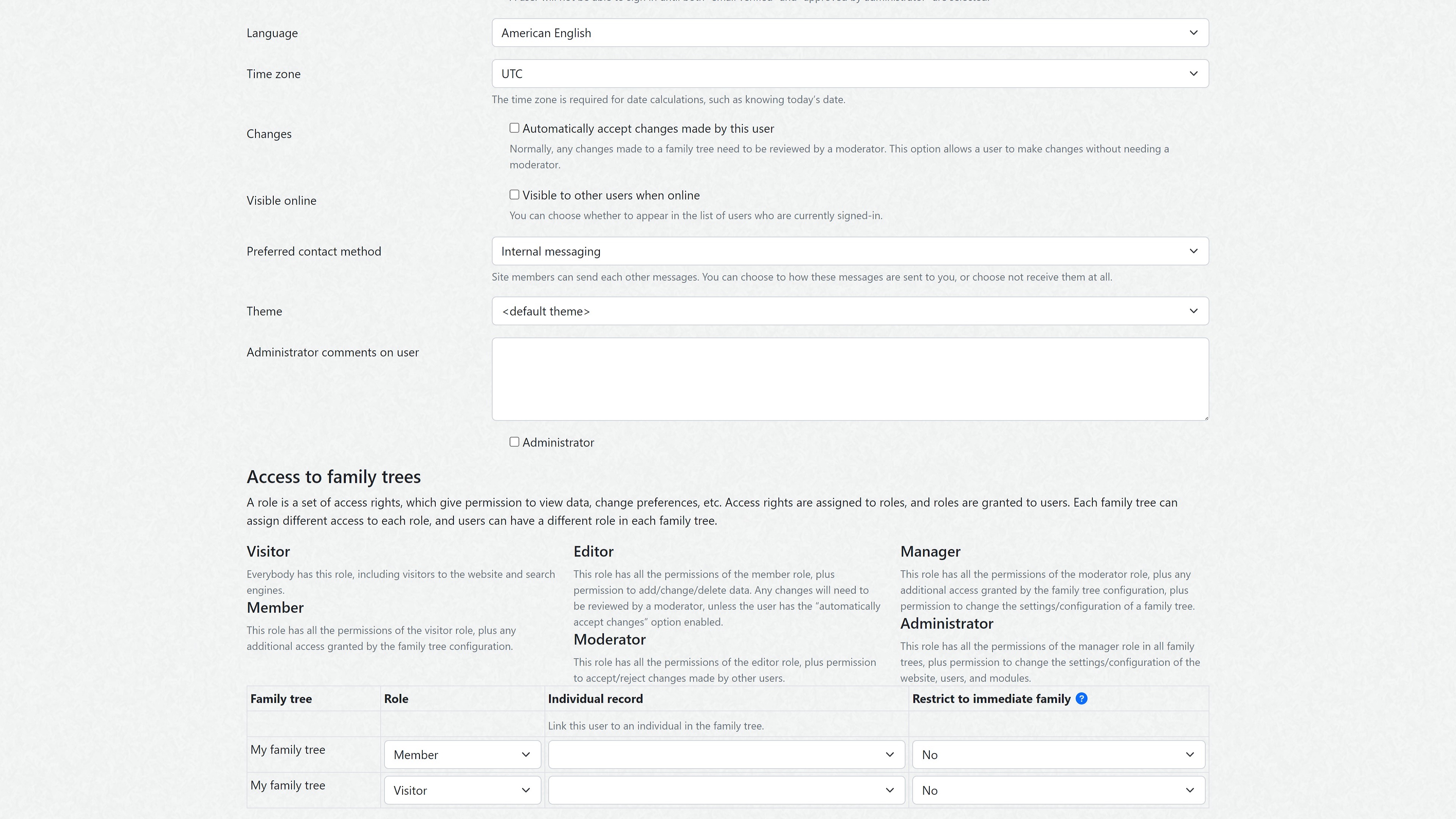 Adding Users to webtrees