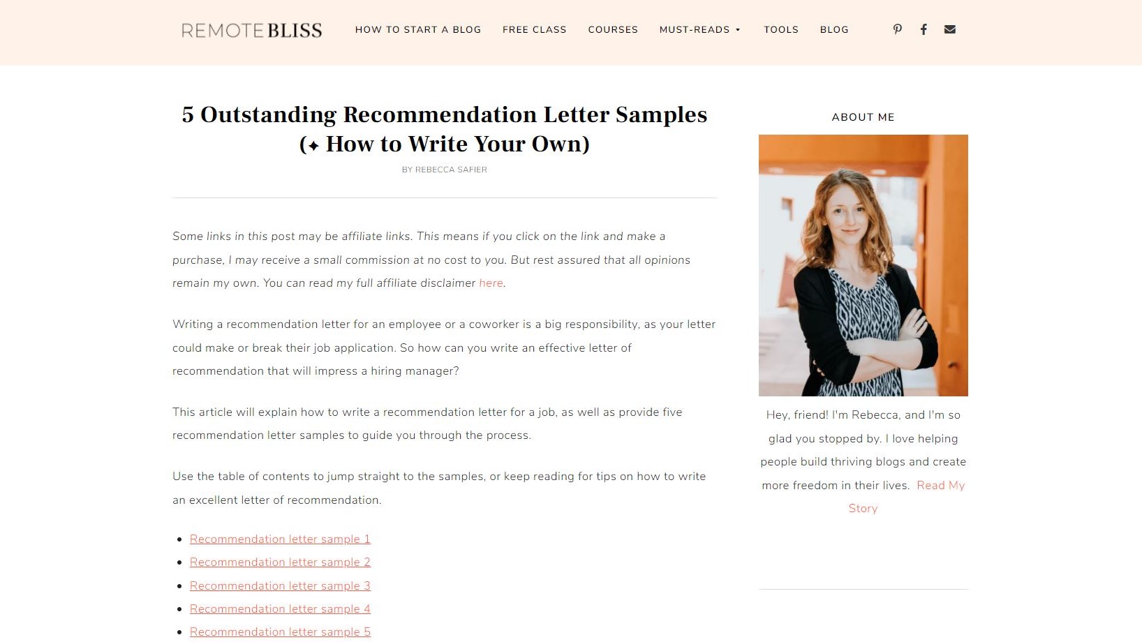 Recommendation Letter Examples