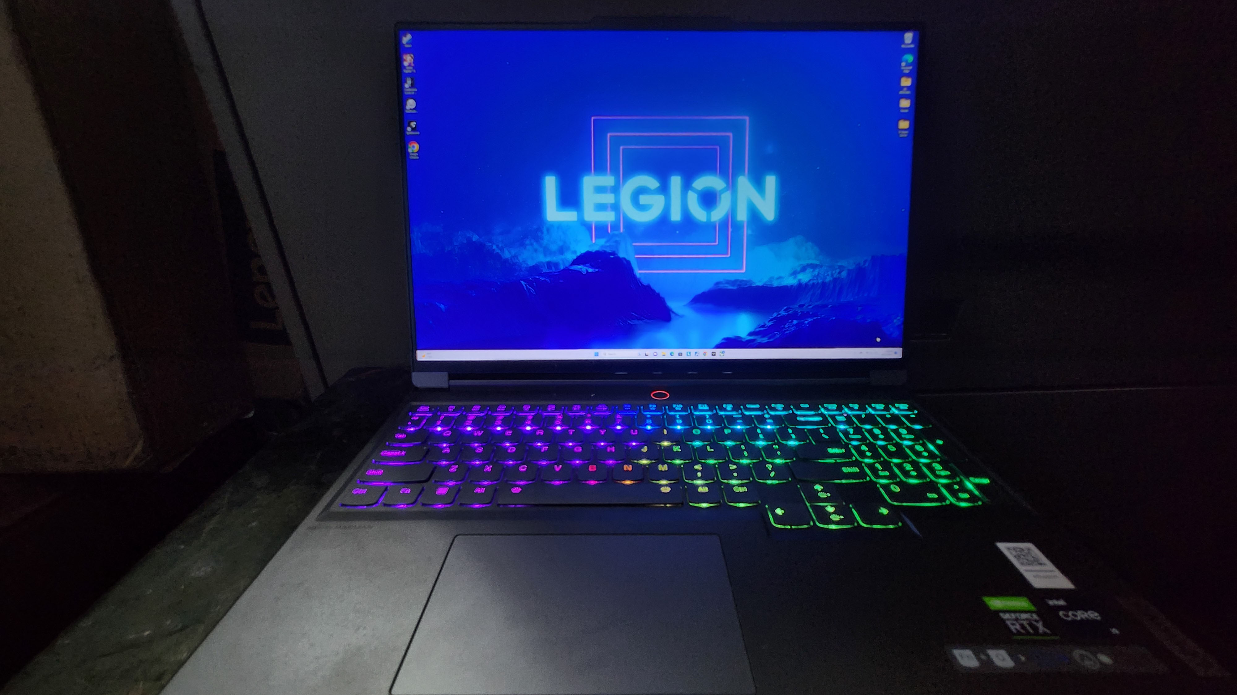 Lenovo Legion Slim 7i (2023) on a table