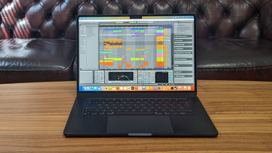 best 15-inch laptop Apple MacBook Air 15-inch (2023) on a coffee table
