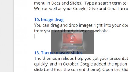 Drag images