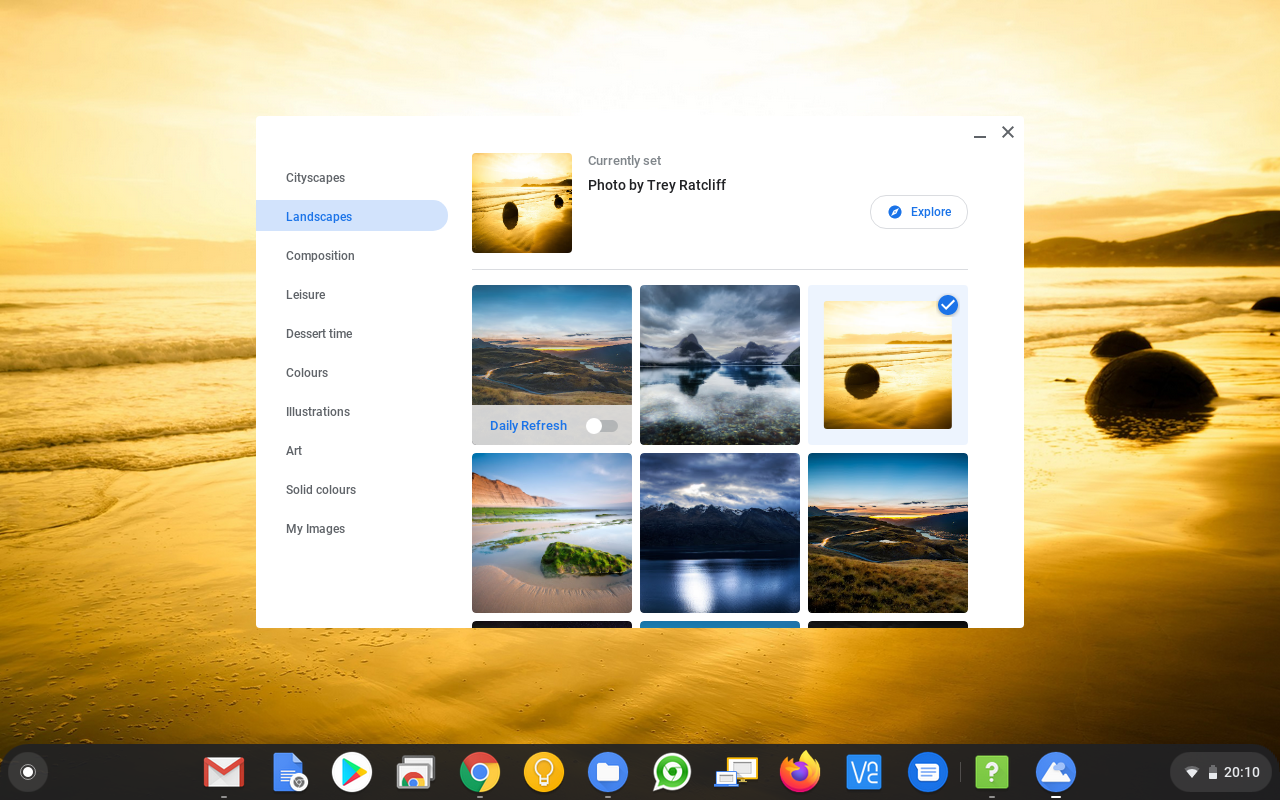 How to change a Chromebook's wallpaper
