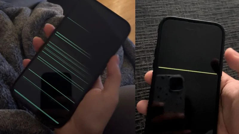 Horizontal lines appearing on iPhone 14