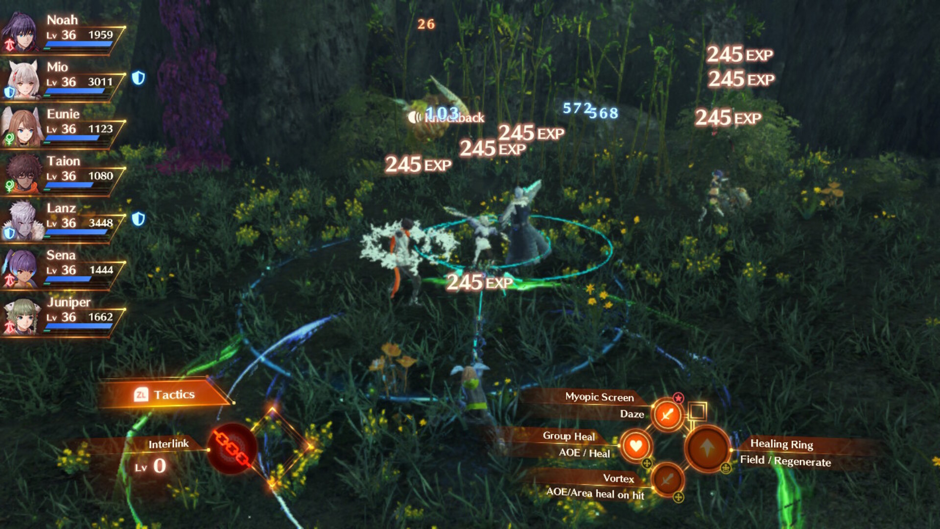 Xenoblade Chronicles 3 classes: a Medic Gunner in Jungle