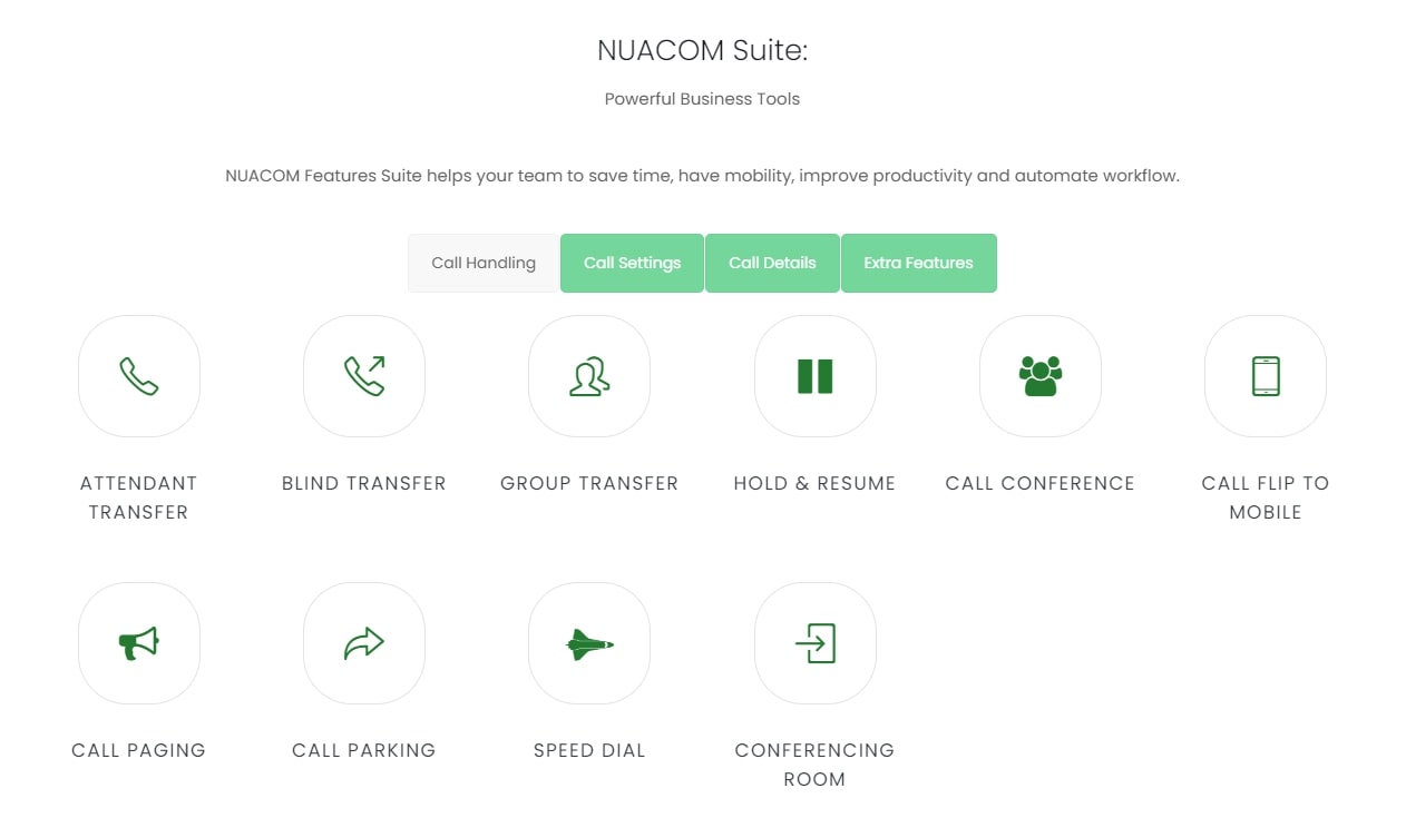 Nuacom suite screenshot