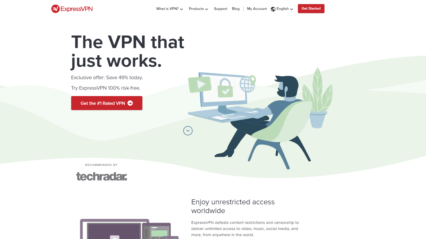 expressvpn home screen