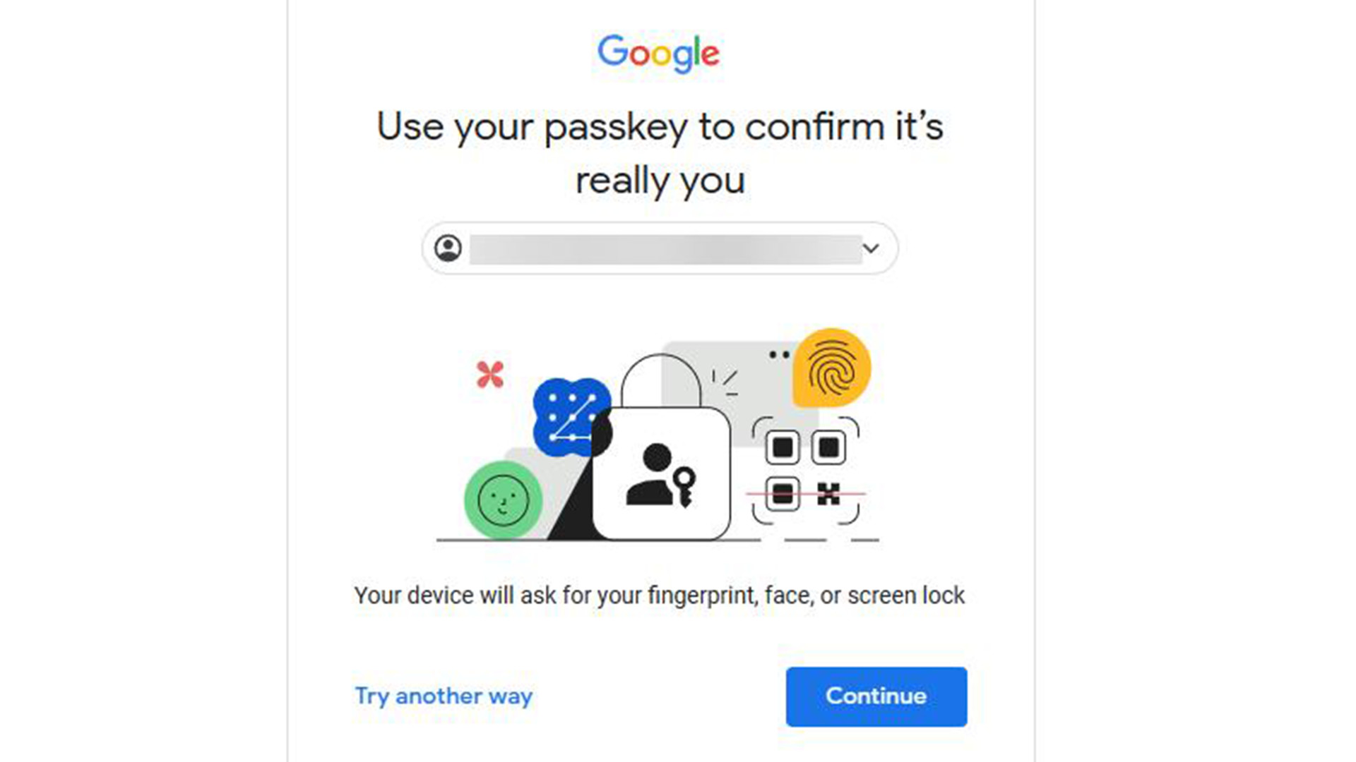 Signing in with Passkey
