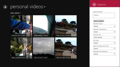 The video apps starts with your videos