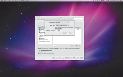 Keyboard shortcuts