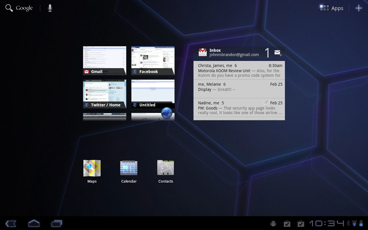 android 3.0 homescreen 2