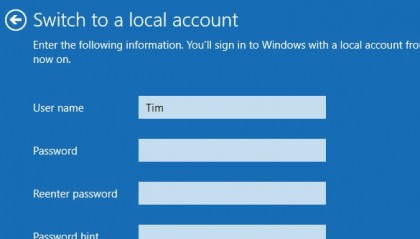 10. Using a local account
