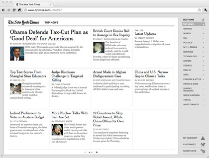 New york times app