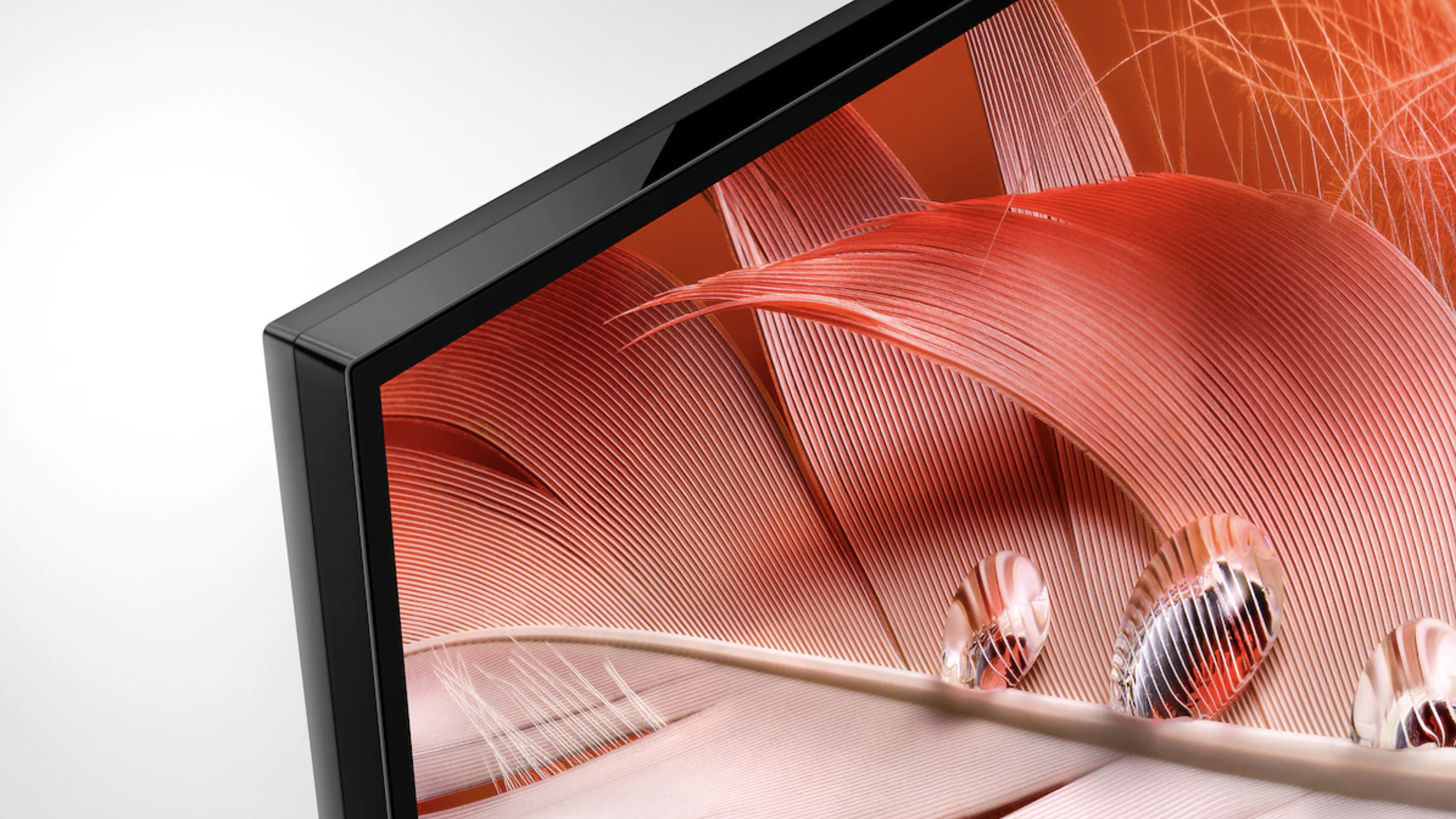 A close up of the side of the Sony X90J TV