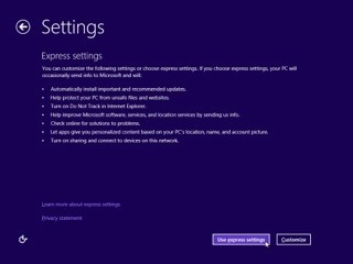 Windows 8 setup