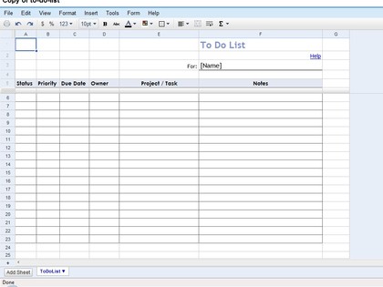 To do list