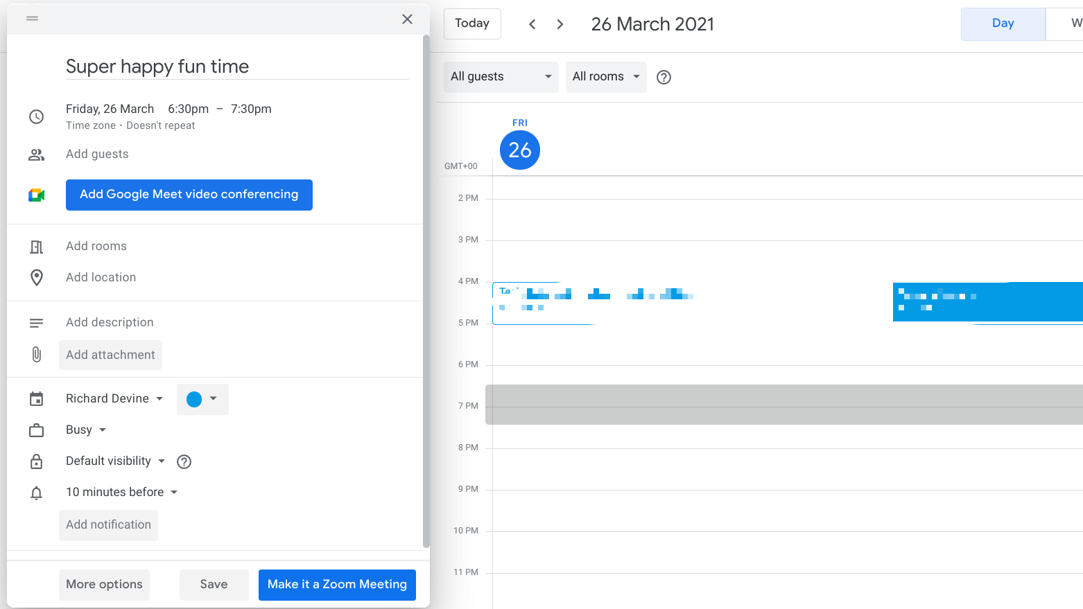 Zoom Scheduler Chrome extension