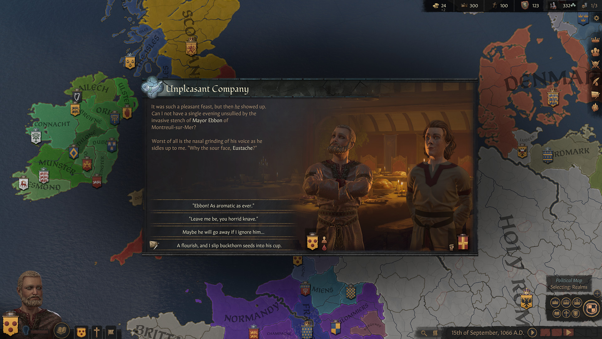 Dialogue options