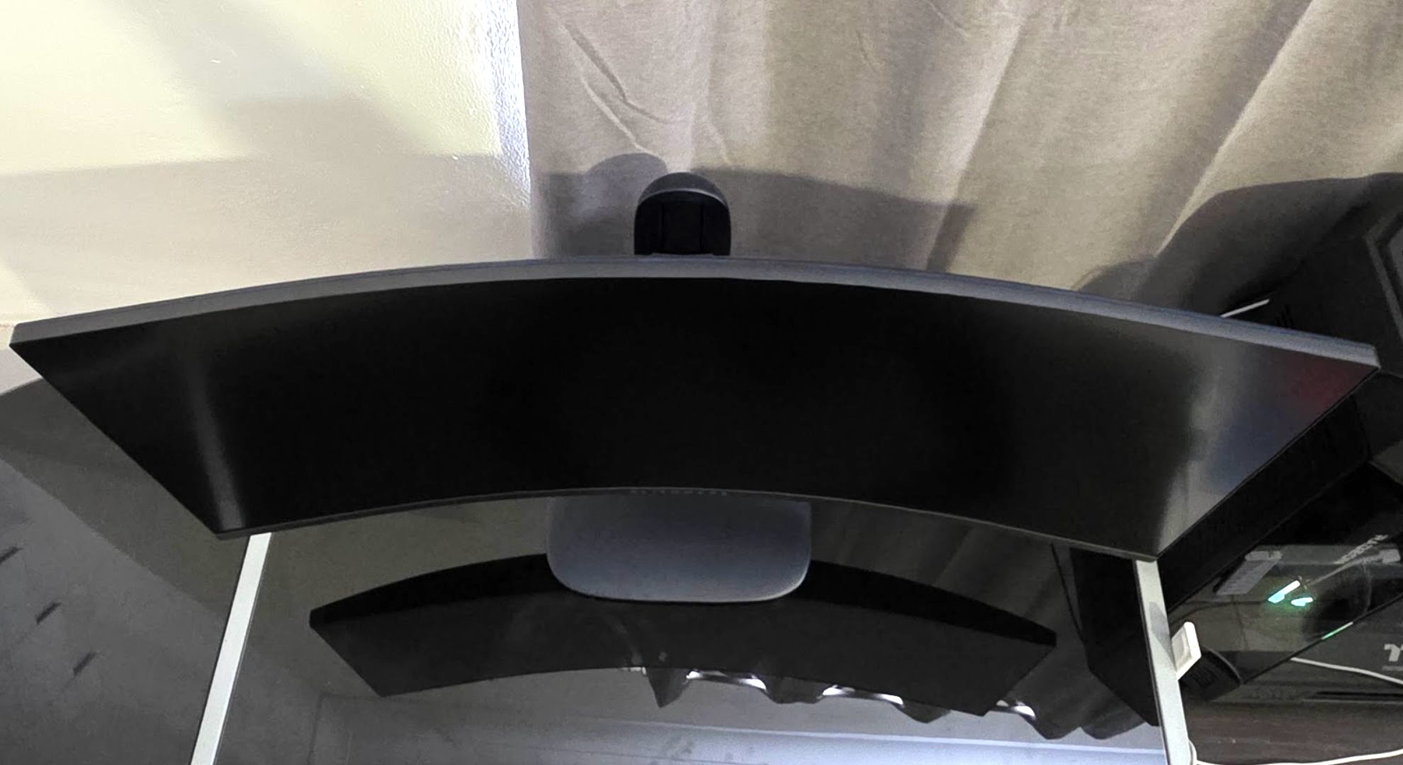 The Alienware A3425DWM monitor from the top